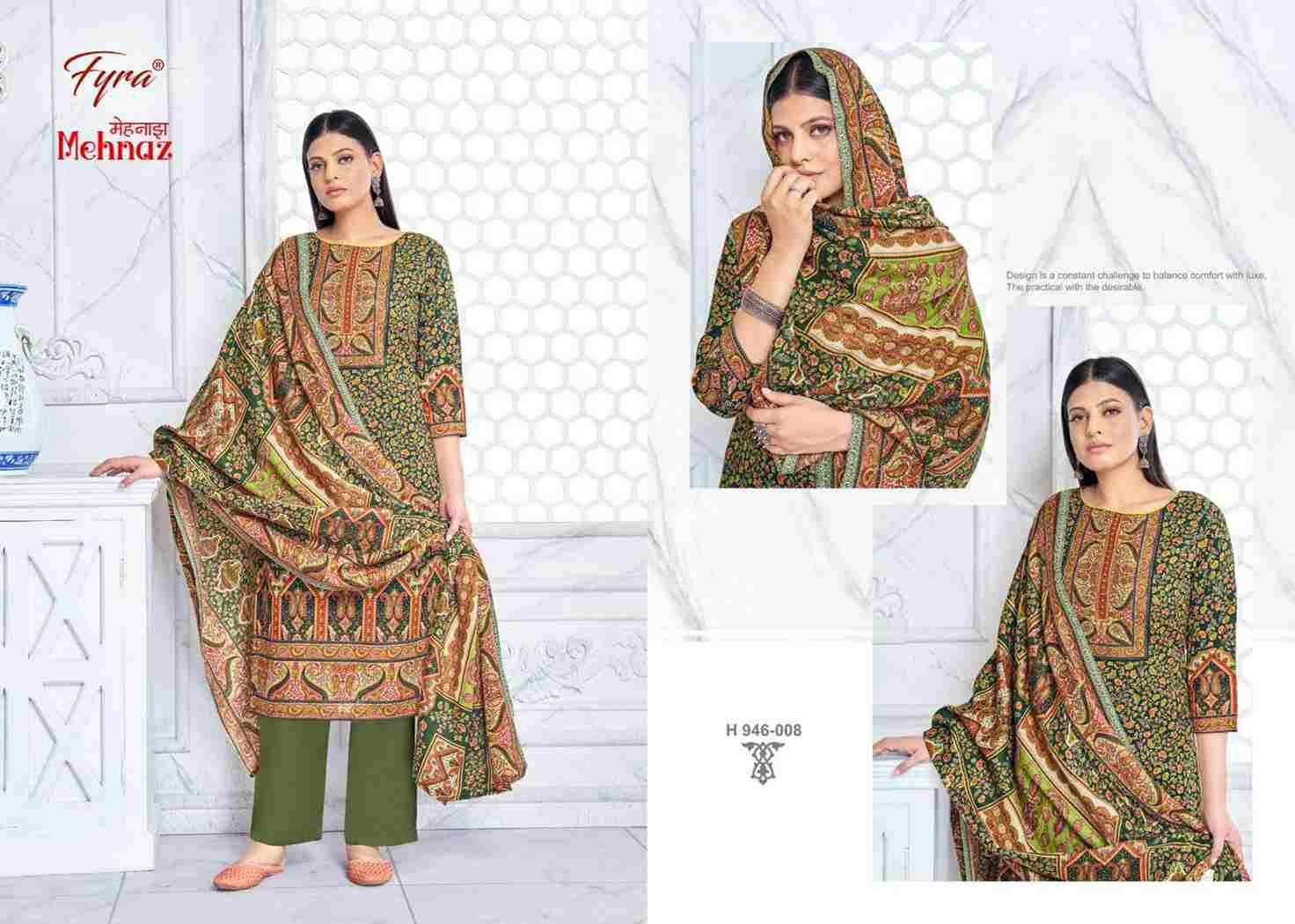 Mehnaz By Fyra 946-001 To 946-008 Series Beautiful Festive Suits Colorful Stylish Fancy Casual Wear & Ethnic Wear Pure Pashmina With Embroidered Dresses At Wholesale Price