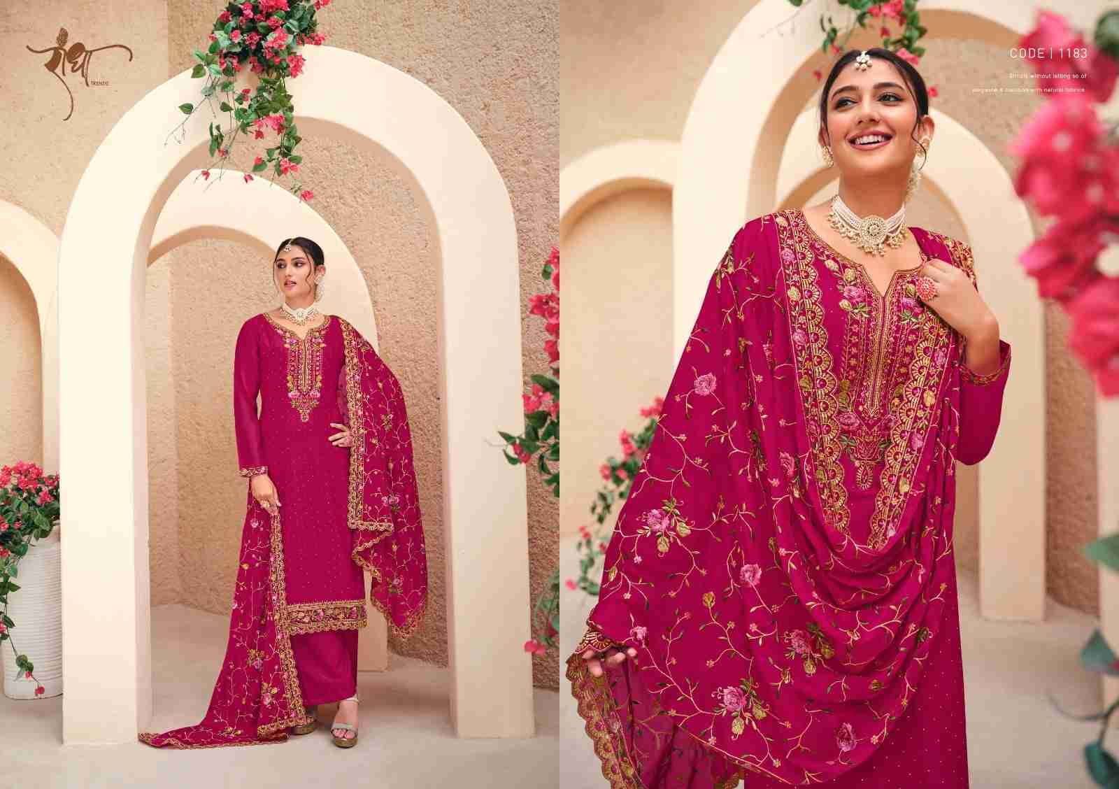 Suhagan By Radha Trends 1181 To 1184 Series Beautiful Festive Suits Colorful Stylish Fancy Casual Wear & Ethnic Wear Georgette Embroidered Dresses At Wholesale Price