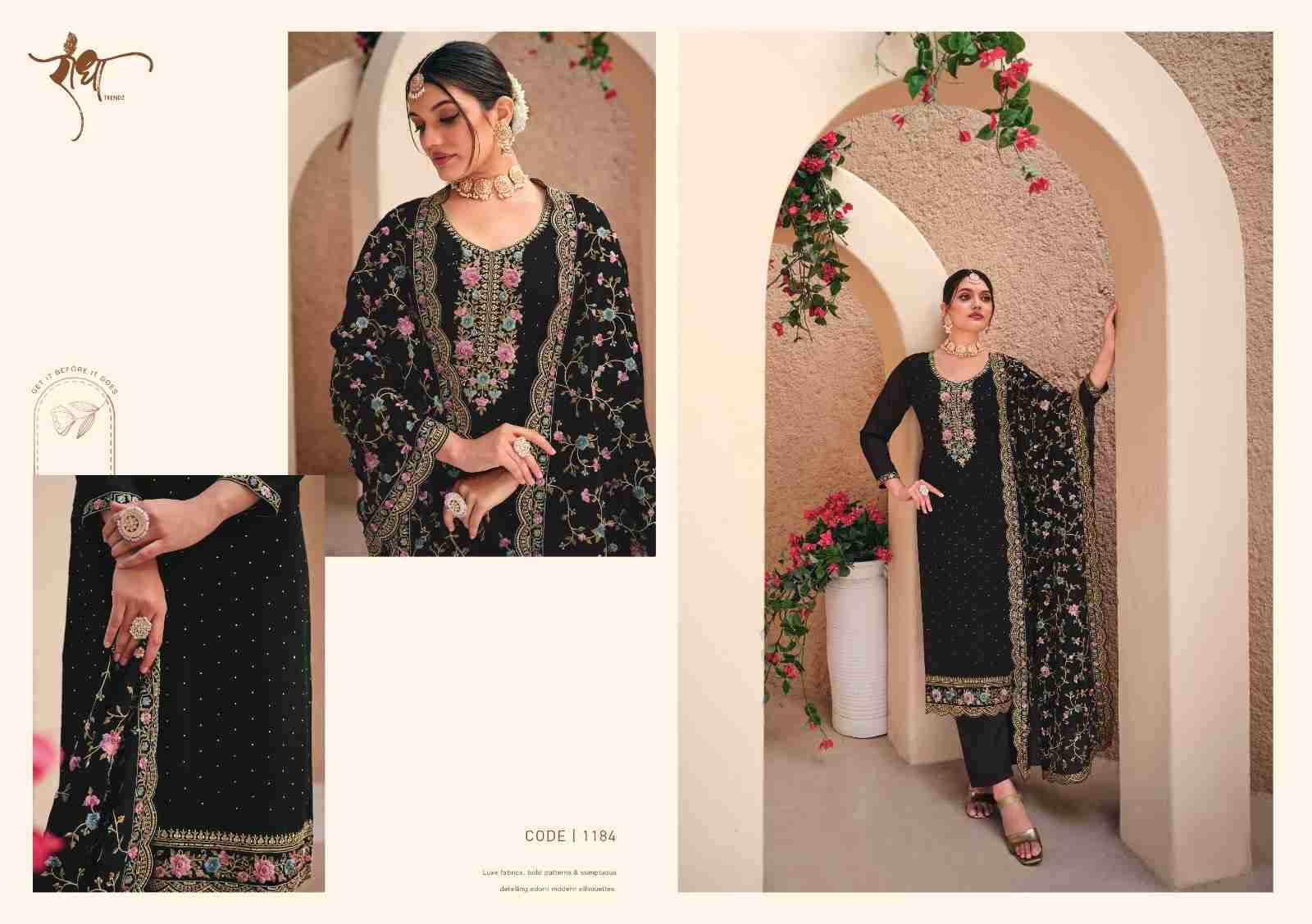 Suhagan By Radha Trends 1181 To 1184 Series Beautiful Festive Suits Colorful Stylish Fancy Casual Wear & Ethnic Wear Georgette Embroidered Dresses At Wholesale Price