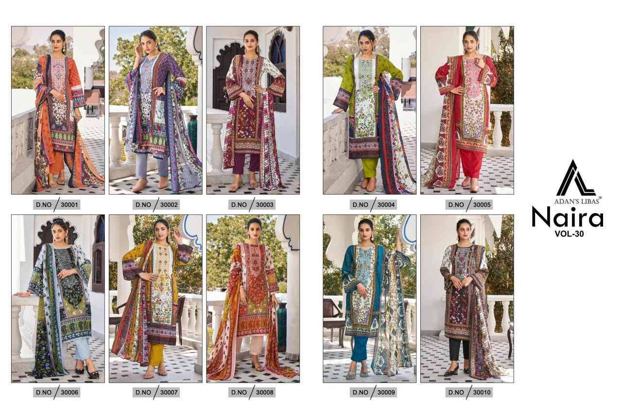 Naira Vol-30 By Adans Libas 30001 To 30010 Series Beautiful Festive Suits Stylish Fancy Colorful Casual Wear & Ethnic Wear Pure Cotton Print Dresses At Wholesale Price