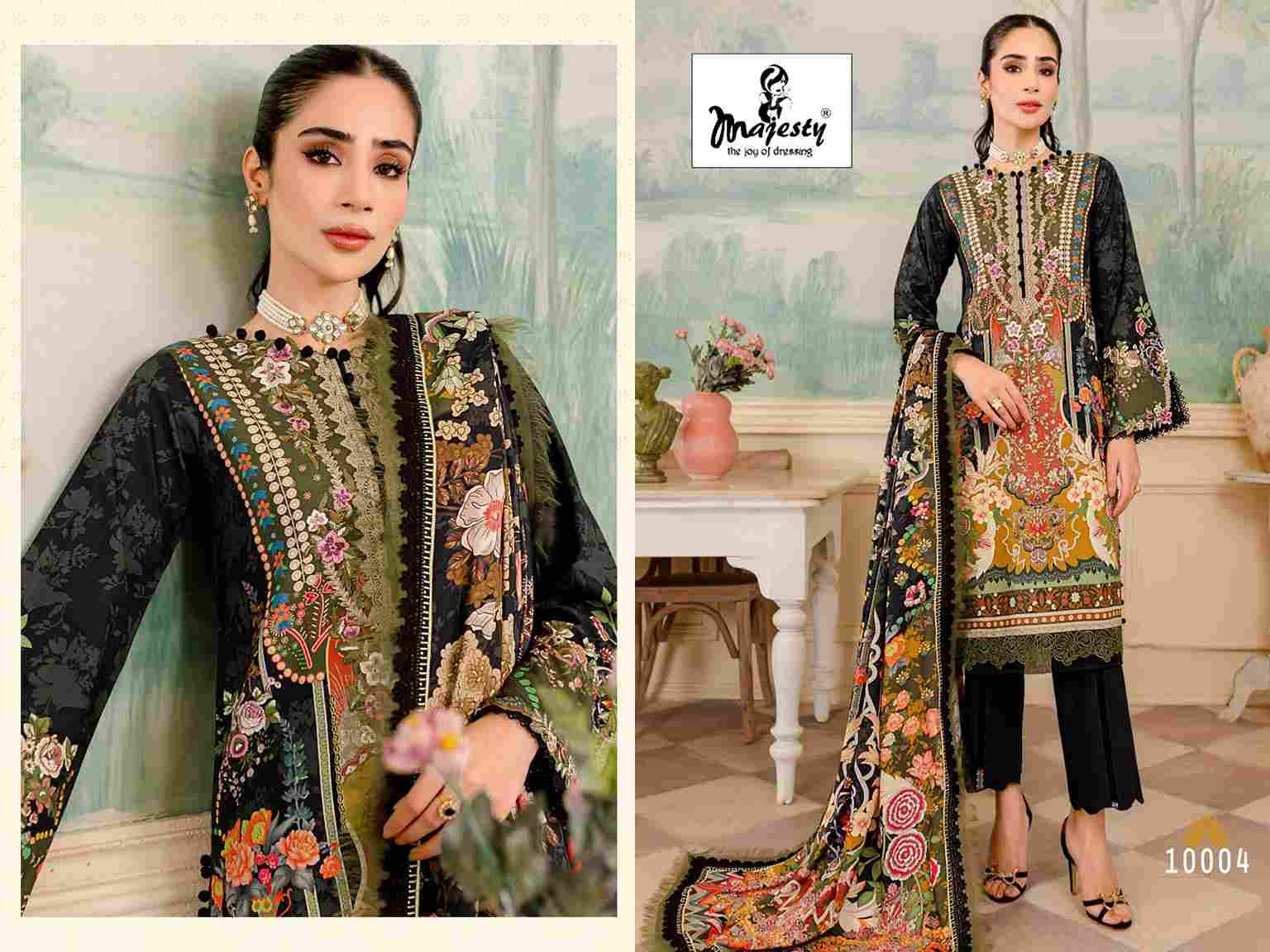 Bliss Linen By Majesty 10001 To 10006 Series Beautiful Pakistani Suits Colorful Stylish Fancy Casual Wear & Ethnic Wear Pure Cambric Cotton Embroidered Dresses At Wholesale Price