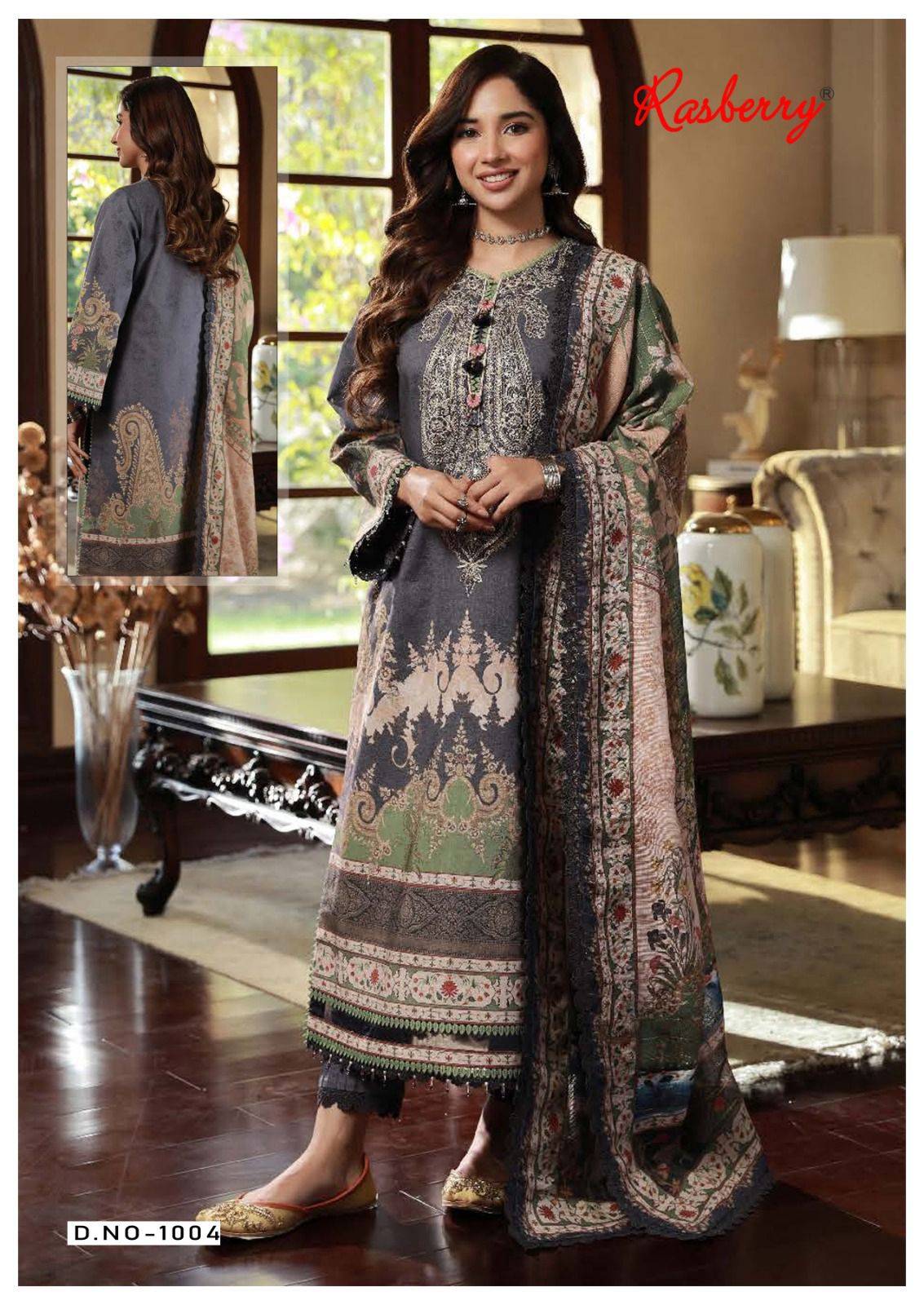 Kesar Vol-1 By Rasberry 1001 To 1006 Series Beautiful Festive Suits Colorful Stylish Fancy Casual Wear & Ethnic Wear Cotton Print Dresses At Wholesale Price