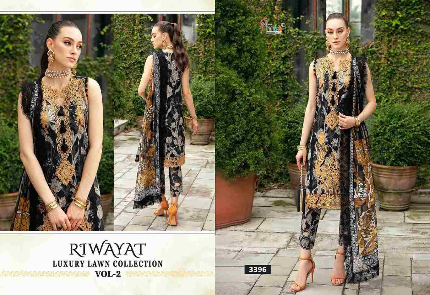 Riwayat Luxury Lawn Collection Vol-2 By Shree Fabs 3390 To 3396 Series Designer Pakistani Suits Beautiful Fancy Stylish Colorful Party Wear & Occasional Wear Pure Lawn Cotton Dresses At Wholesale Price