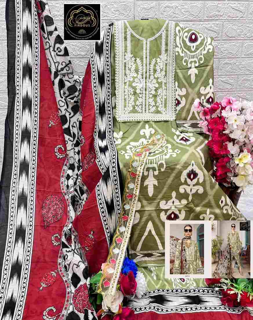 Mprint Vol-2 By Firdous 2001-A To 2001-D Series Beautiful Pakistani Suits Colorful Stylish Fancy Casual Wear & Ethnic Wear Pure Cotton With Embroidered Dresses At Wholesale Price