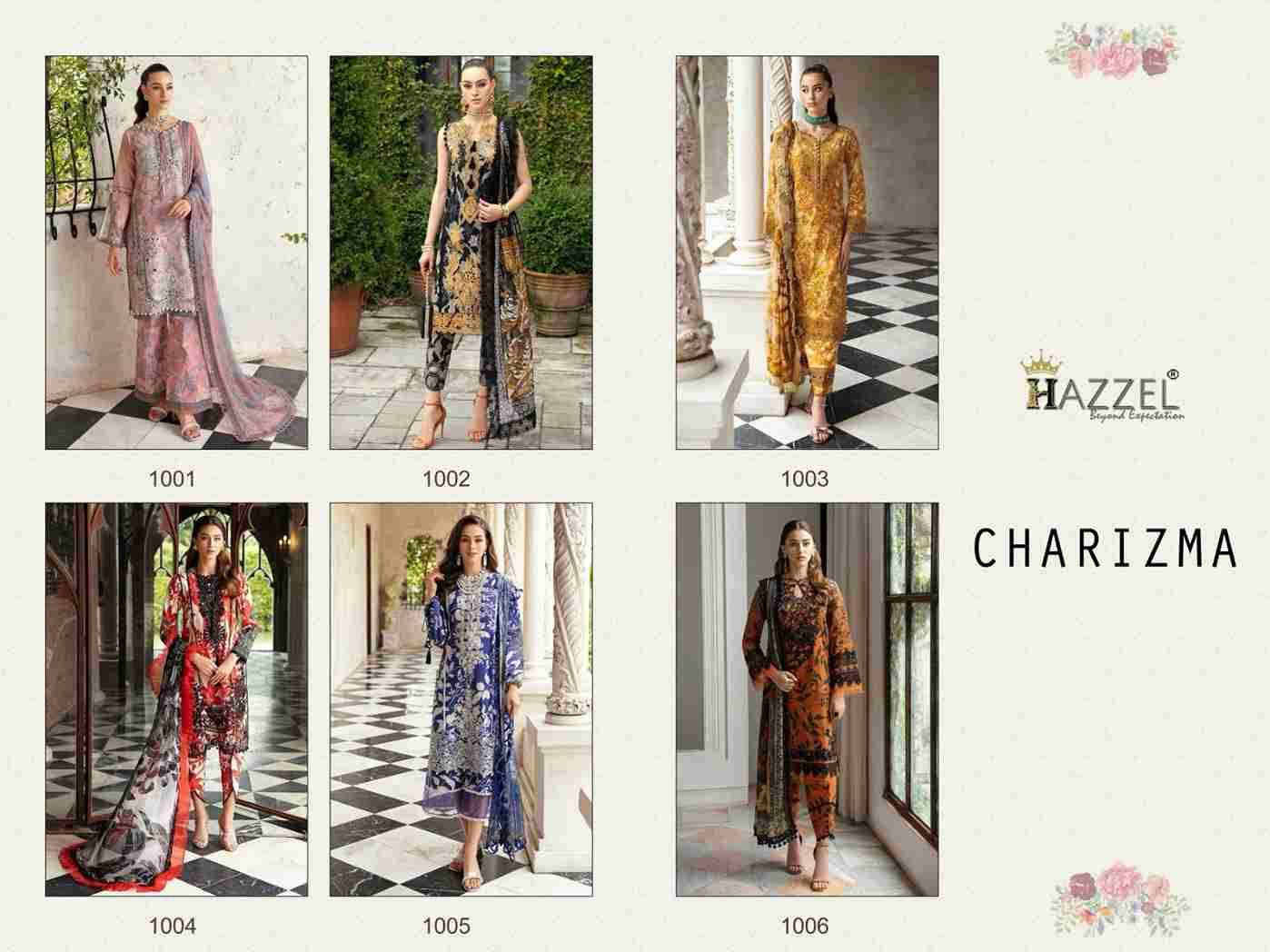 Charizma By Hazzel 1001 To 1006 Series Beautiful Pakistani Suits Stylish Fancy Colorful Party Wear & Occasional Wear Pure Lawn Cotton Print With Embroidery Dresses At Wholesale Price