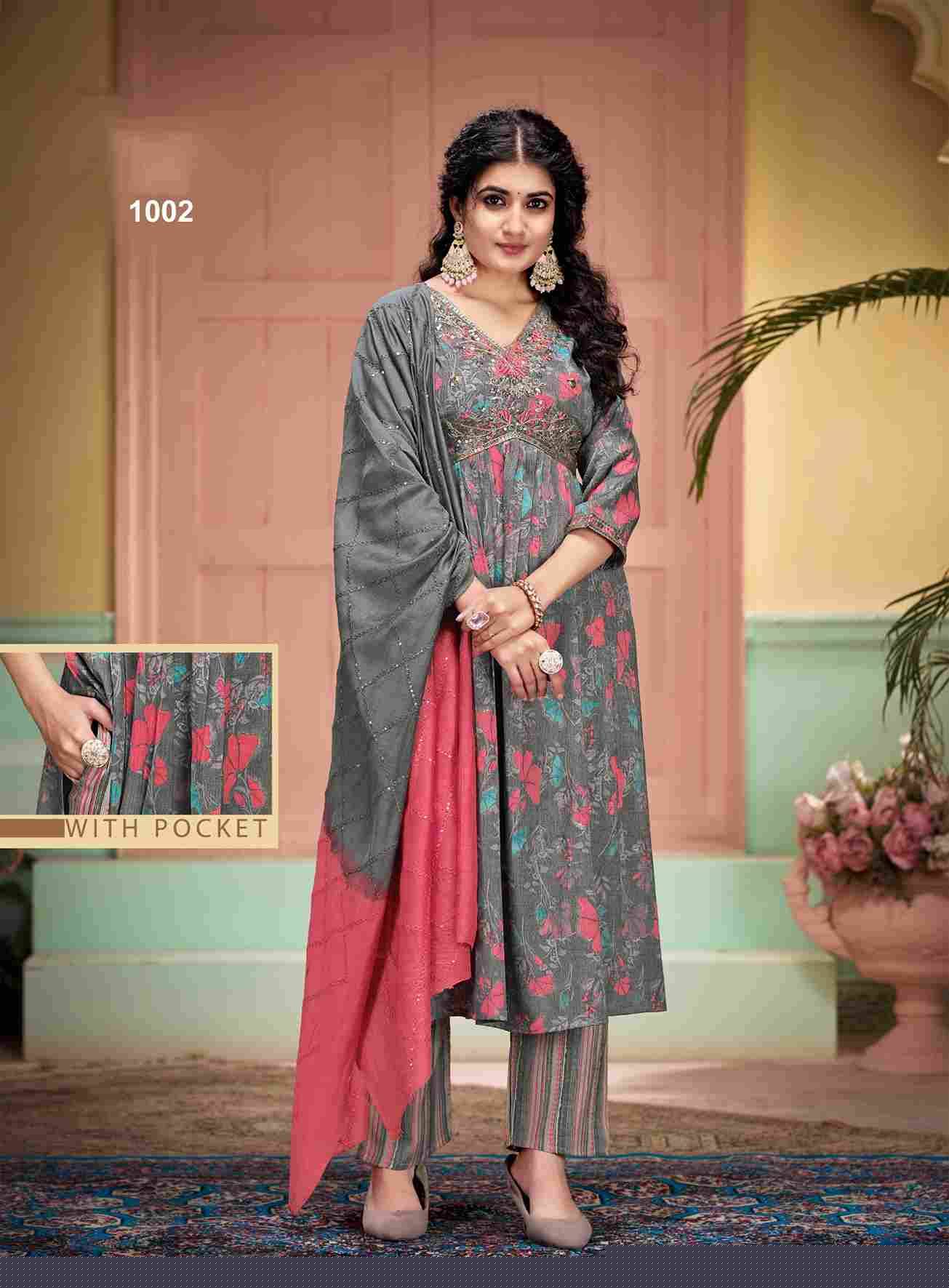Saachi Vol-1 By Tanish Fashion 1001 To 1008 Series Beautiful Festive Suits Colorful Stylish Fancy Casual Wear & Ethnic Wear Pure Rayon Print Dresses At Wholesale Price