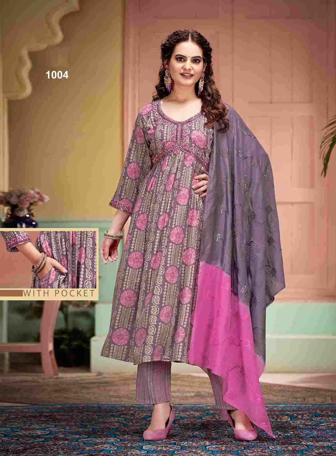 Saachi Vol-1 By Tanish Fashion 1001 To 1008 Series Beautiful Festive Suits Colorful Stylish Fancy Casual Wear & Ethnic Wear Pure Rayon Print Dresses At Wholesale Price