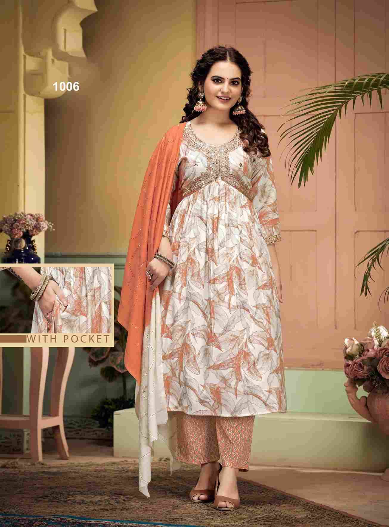 Saachi Vol-1 By Tanish Fashion 1001 To 1008 Series Beautiful Festive Suits Colorful Stylish Fancy Casual Wear & Ethnic Wear Pure Rayon Print Dresses At Wholesale Price