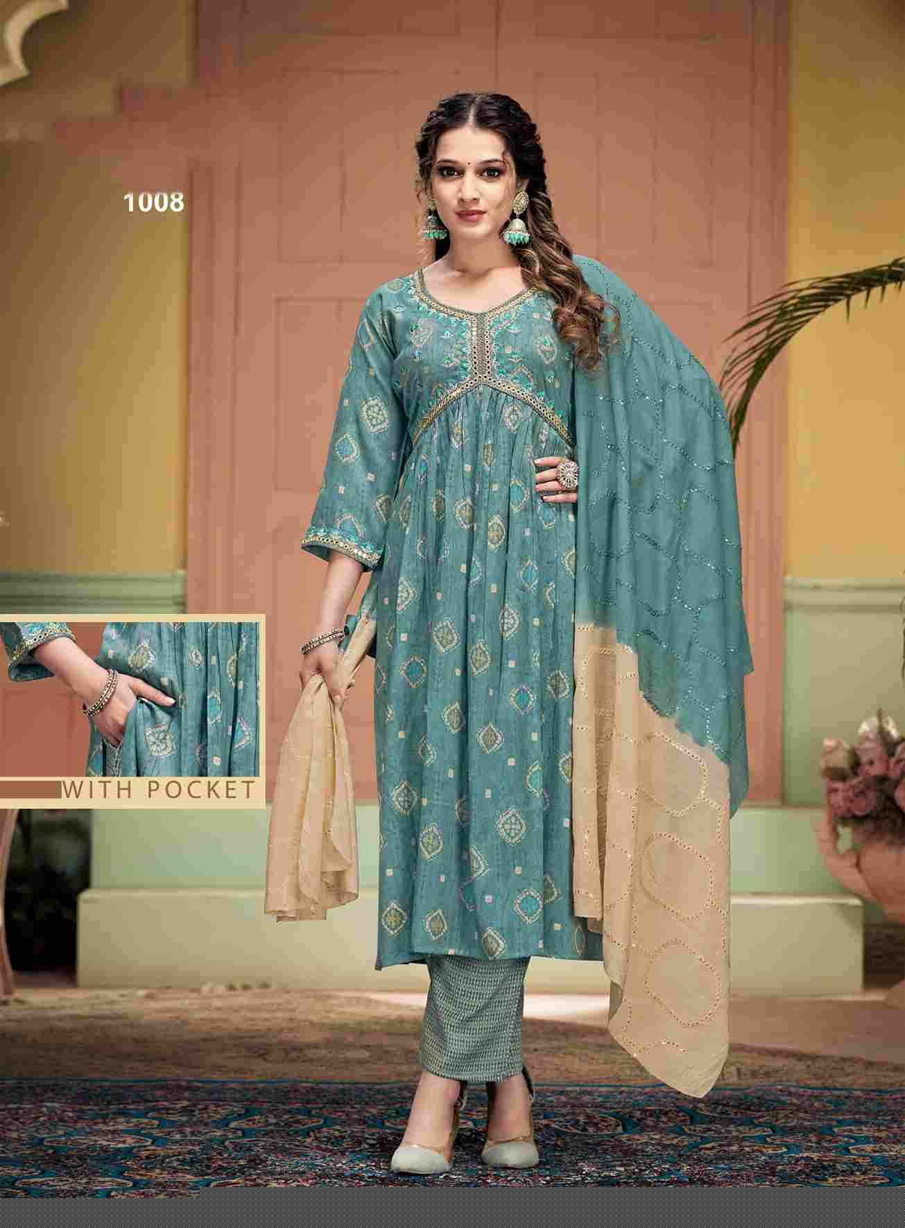 Saachi Vol-1 By Tanish Fashion 1001 To 1008 Series Beautiful Festive Suits Colorful Stylish Fancy Casual Wear & Ethnic Wear Pure Rayon Print Dresses At Wholesale Price