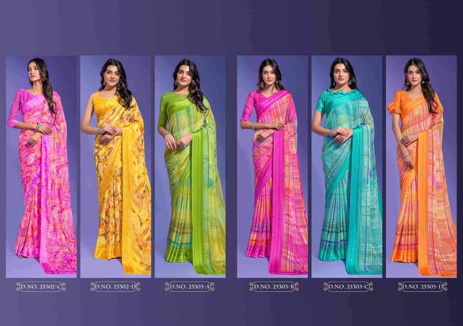 Cherry Vol-35 By Ruchi Sarees 25301-A To 25303-D Series Indian Traditional Wear Collection Beautiful Stylish Fancy Colorful Party Wear & Occasional Wear Chiffon Sarees At Wholesale Price