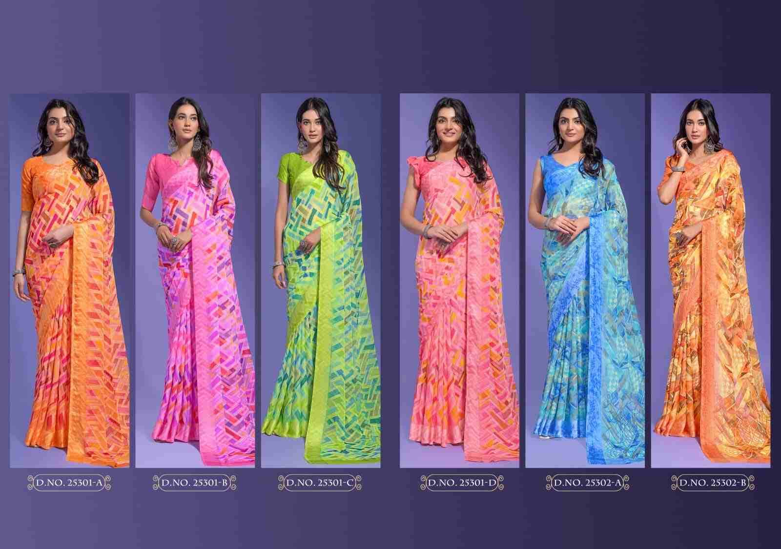 Cherry Vol-35 By Ruchi Sarees 25301-A To 25303-D Series Indian Traditional Wear Collection Beautiful Stylish Fancy Colorful Party Wear & Occasional Wear Chiffon Sarees At Wholesale Price