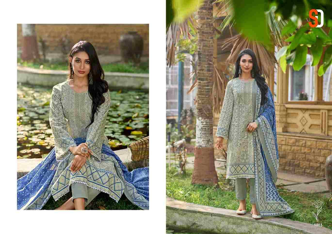 Bin Saeed Lawn Collection Vol-6 By Shraddha Designer 1001 To 1008 Series Designer Pakistani Suits Beautiful Fancy Stylish Colorful Party Wear & Occasional Wear Pure Cotton Print With Embroidery Dresses At Wholesale Price