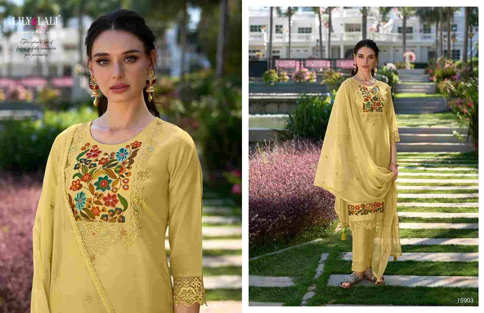 Safina By Lily And Lali 15901 To 15906 Series Beautiful Stylish Festive Suits Fancy Colorful Casual Wear & Ethnic Wear & Ready To Wear Chanderi Silk Dresses At Wholesale Price