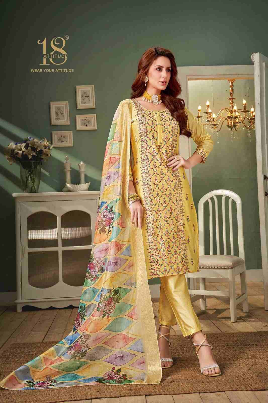 Elite Vol-4 By 18 Attitude 4001 To 4006 Series Beautiful Stylish Festive Suits Fancy Colorful Casual Wear & Ethnic Wear & Ready To Wear Viscose Dresses At Wholesale Price