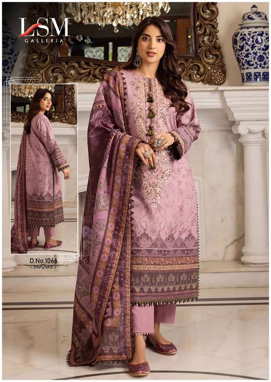 Parian Dream Vol-7 By Lsm Galleria 1061 To 1066 Series Beautiful Festive Suits Colorful Stylish Fancy Casual Wear & Ethnic Wear Pure Lawn Print With Work Dresses At Wholesale Price