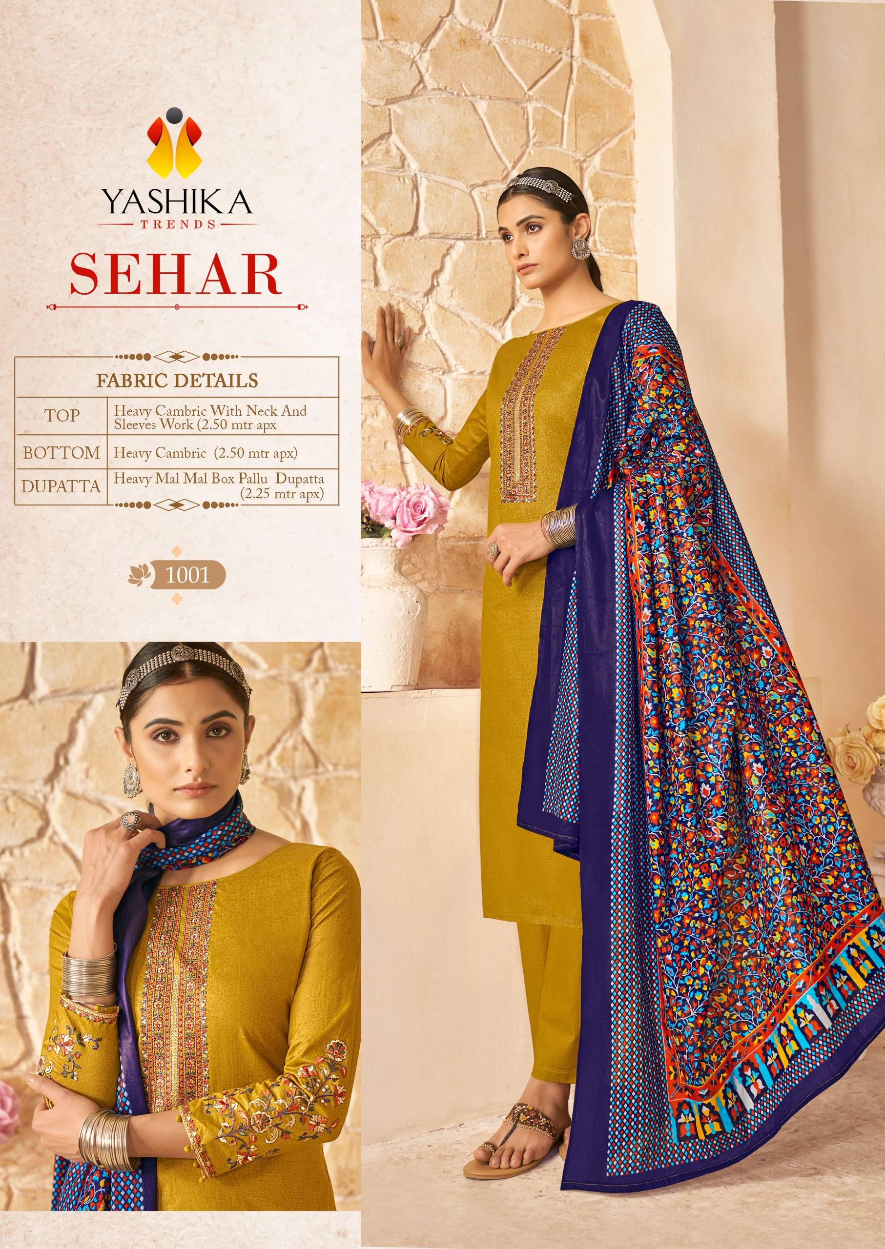 Sehar By Yashika Trends 1001 To 1008 Series Beautiful Stylish Suits Fancy Colorful Casual Wear & Ethnic Wear & Ready To Wear Heavy Cotton Dresses At Wholesale Price
