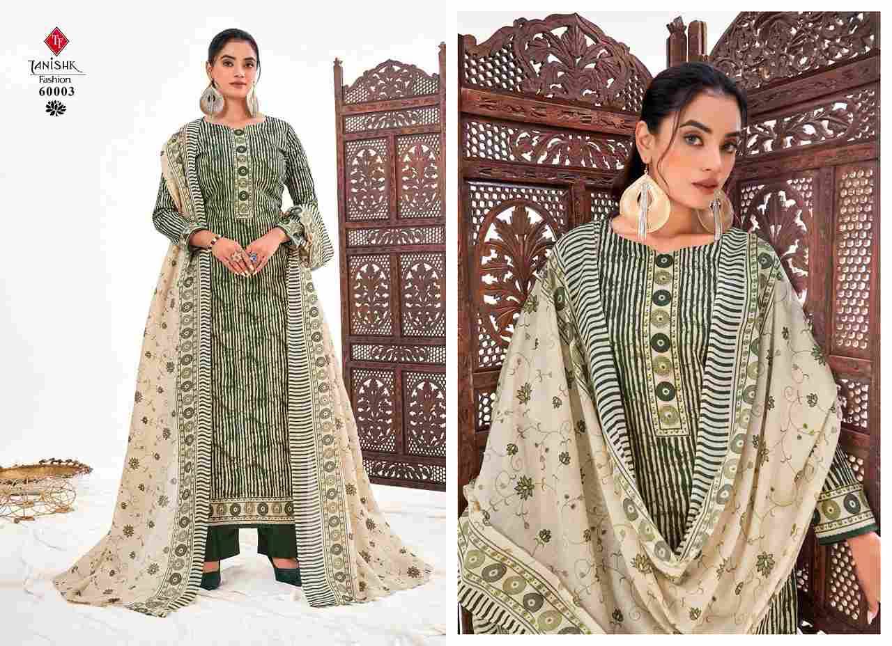 Sanjh By Tanishk Fashion 60001 To 60008 Series Beautiful Festive Suits Colorful Stylish Fancy Casual Wear & Ethnic Wear Pure Cotton Print Dresses At Wholesale Price