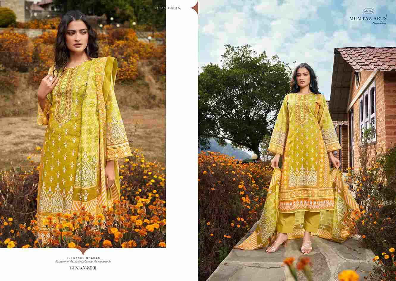 Gunjan By Mumtaz Arts 8001 To 8006 Series Beautiful Festive Suits Colorful Stylish Fancy Casual Wear & Ethnic Wear Pure Lawn Cotton With Embroidered Dresses At Wholesale Price