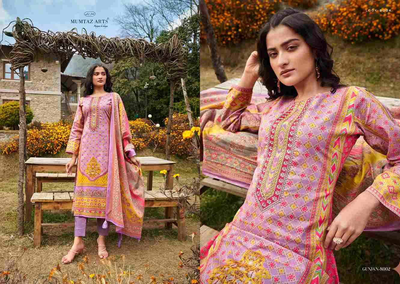 Gunjan By Mumtaz Arts 8001 To 8006 Series Beautiful Festive Suits Colorful Stylish Fancy Casual Wear & Ethnic Wear Pure Lawn Cotton With Embroidered Dresses At Wholesale Price