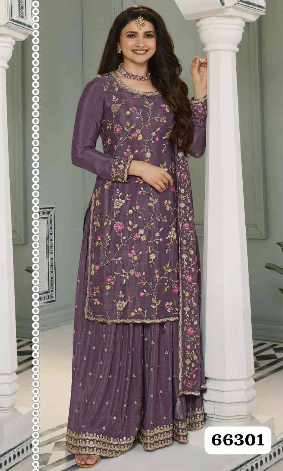 Avanti By Vinay Fashion 66301 To 66306 Series Beautiful Stylish Festive Suits Fancy Colorful Casual Wear & Ethnic Wear & Ready To Wear Chinnon Dresses At Wholesale Price