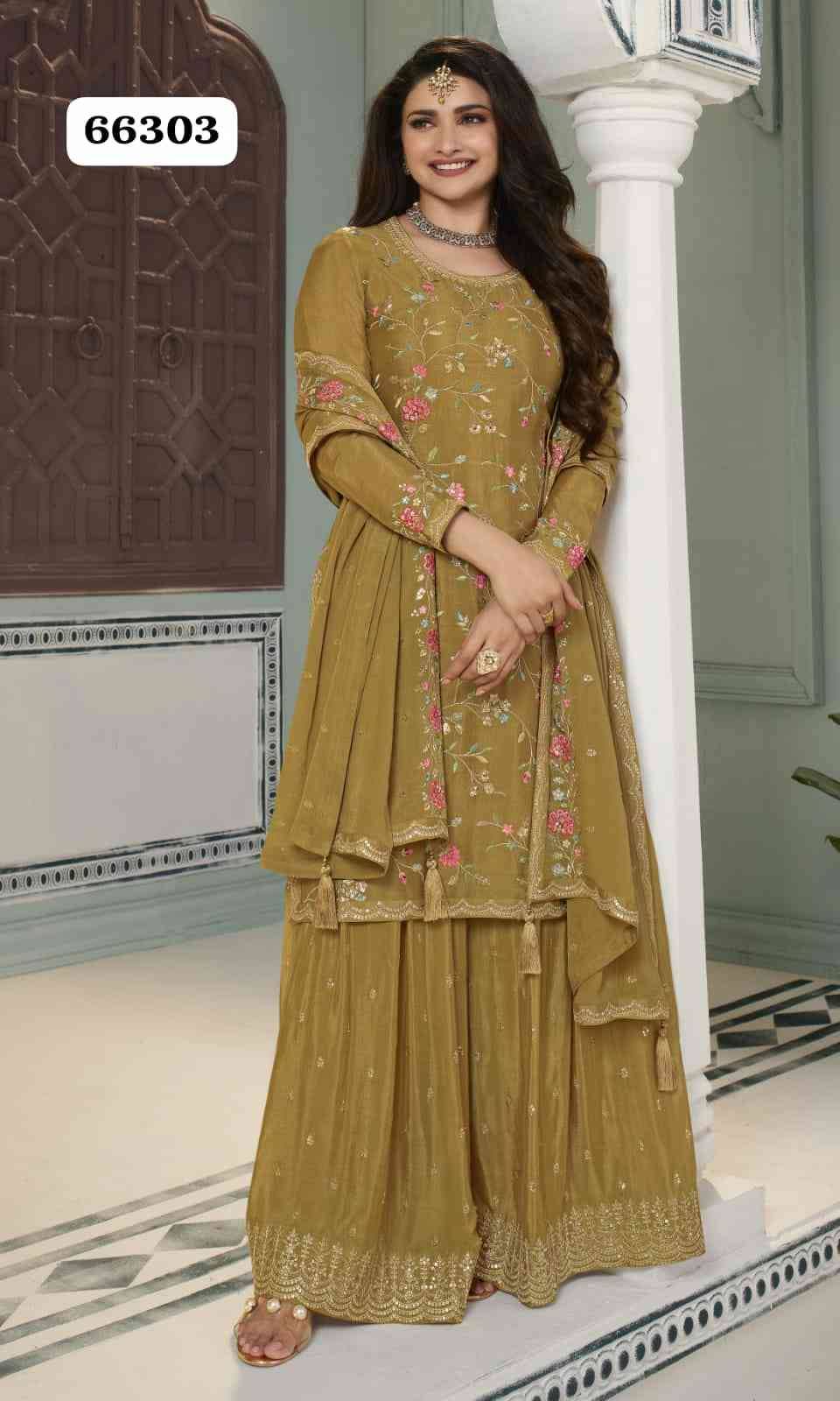 Avanti By Vinay Fashion 66301 To 66306 Series Beautiful Stylish Festive Suits Fancy Colorful Casual Wear & Ethnic Wear & Ready To Wear Chinnon Dresses At Wholesale Price