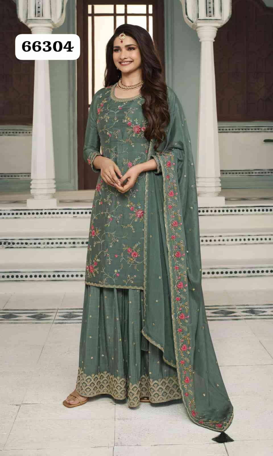 Avanti By Vinay Fashion 66301 To 66306 Series Beautiful Stylish Festive Suits Fancy Colorful Casual Wear & Ethnic Wear & Ready To Wear Chinnon Dresses At Wholesale Price