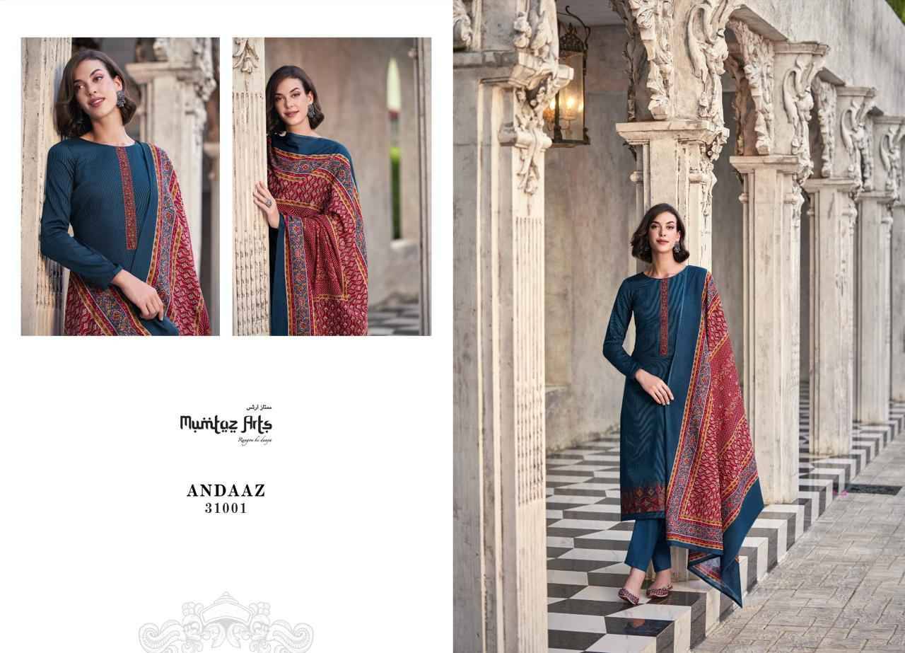 Andaaz By Mumtaz Arts 31001 To 31009 Series Beautiful Stylish Festive Suits Fancy Colorful Casual Wear & Ethnic Wear & Ready To Wear Pure Jam Satin Print Dresses At Wholesale Price