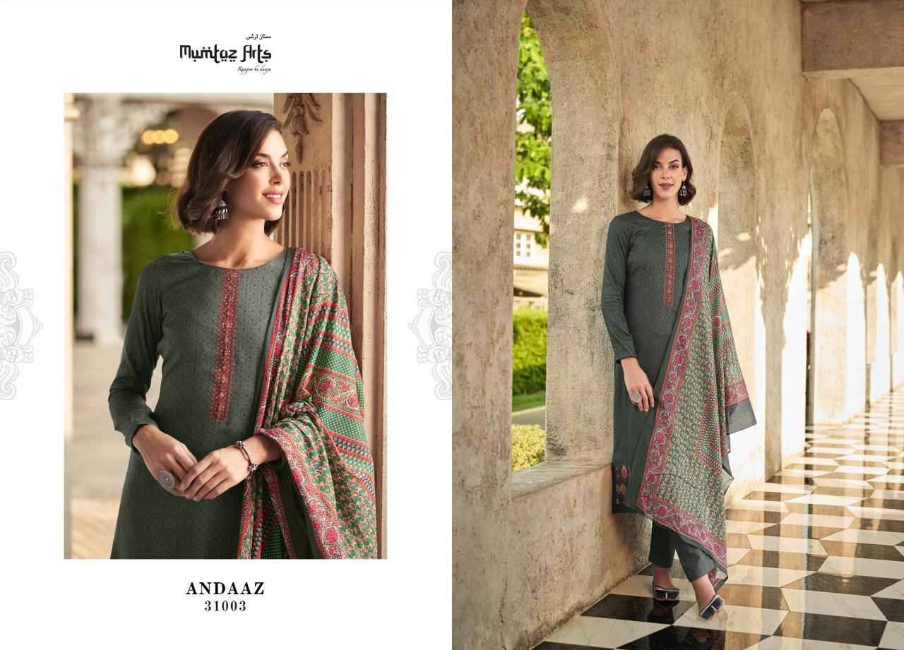 Andaaz By Mumtaz Arts 31001 To 31009 Series Beautiful Stylish Festive Suits Fancy Colorful Casual Wear & Ethnic Wear & Ready To Wear Pure Jam Satin Print Dresses At Wholesale Price
