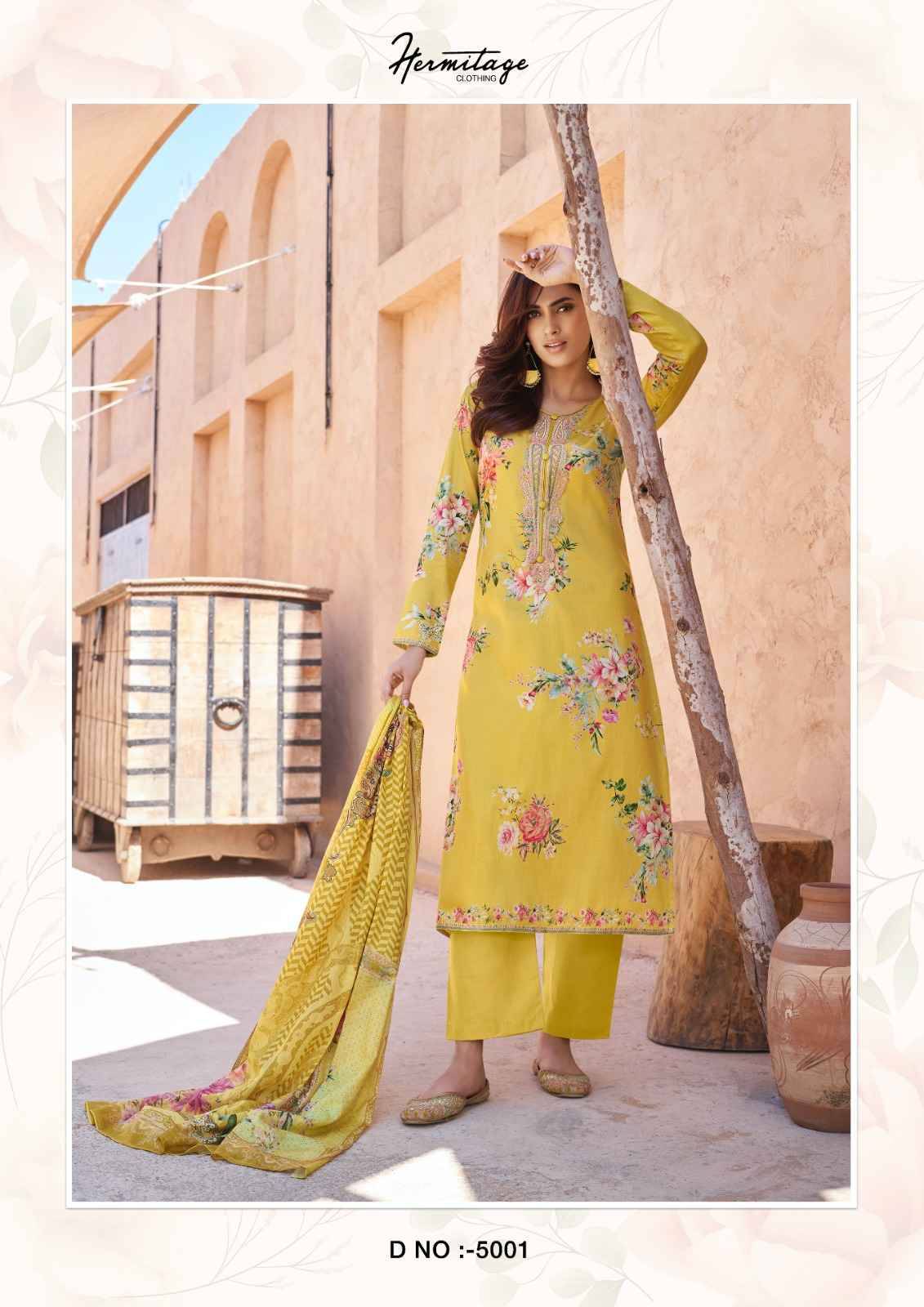Amahle By Hermitage 5001 To 5006 Series Beautiful Festive Suits Stylish Fancy Colorful Casual Wear & Ethnic Wear Pure Jam Cotton Print Dresses At Wholesale Price