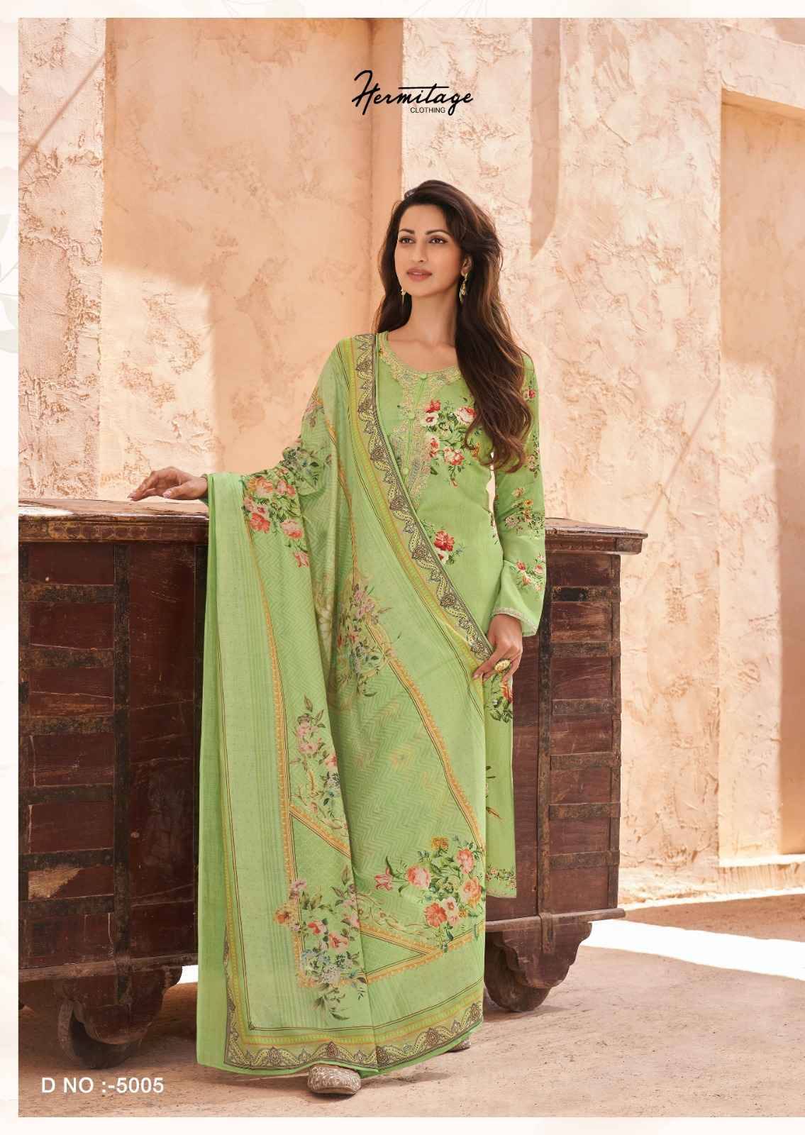 Amahle By Hermitage 5001 To 5006 Series Beautiful Festive Suits Stylish Fancy Colorful Casual Wear & Ethnic Wear Pure Jam Cotton Print Dresses At Wholesale Price
