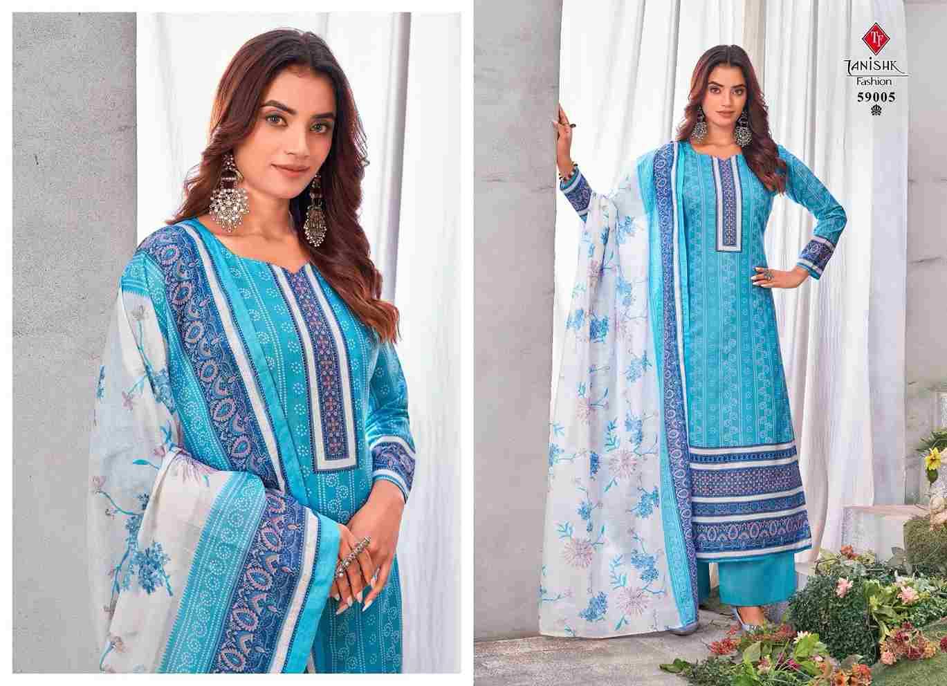 Gazal By Tanishk Fashion 59001 To 59008 Series Beautiful Festive Suits Colorful Stylish Fancy Casual Wear & Ethnic Wear Semi Lawn Cotton Print Dresses At Wholesale Price