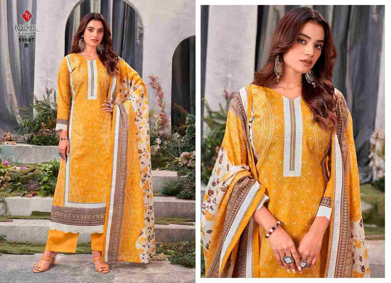 Gazal By Tanishk Fashion 59001 To 59008 Series Beautiful Festive Suits Colorful Stylish Fancy Casual Wear & Ethnic Wear Semi Lawn Cotton Print Dresses At Wholesale Price