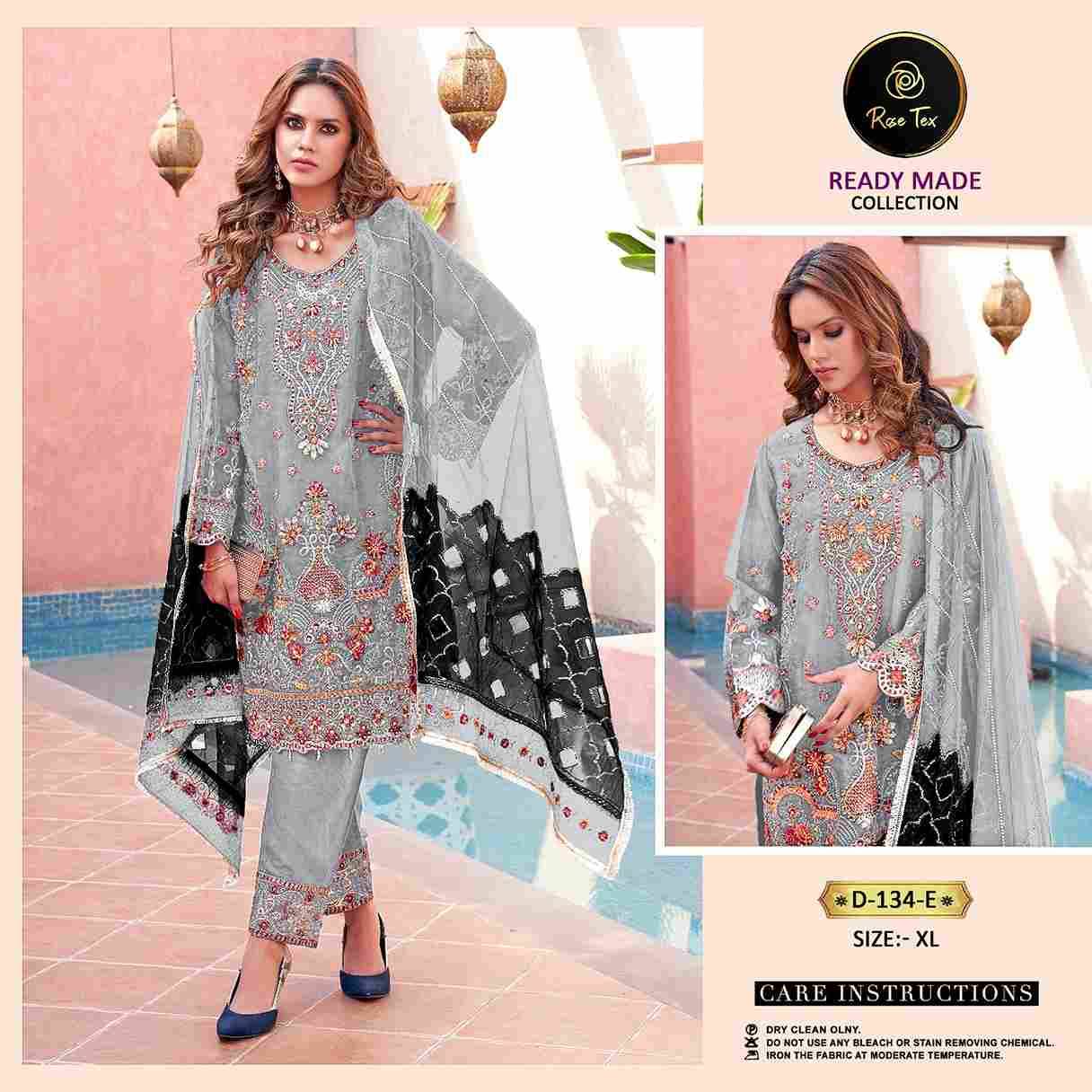 Rose Tex 134 Colours Vol-2 By Rose Tex 134-E To 134-G Series Beautiful Stylish Pakistani Suits Fancy Colorful Casual Wear & Ethnic Wear & Ready To Wear Pure Organza Dresses At Wholesale Price