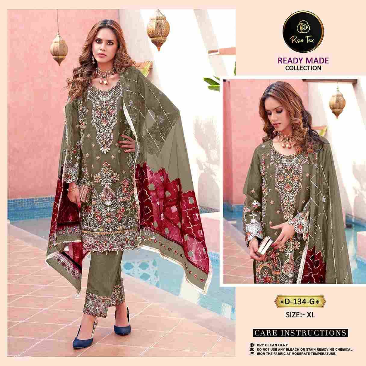 Rose Tex 134 Colours Vol-2 By Rose Tex 134-E To 134-G Series Beautiful Stylish Pakistani Suits Fancy Colorful Casual Wear & Ethnic Wear & Ready To Wear Pure Organza Dresses At Wholesale Price