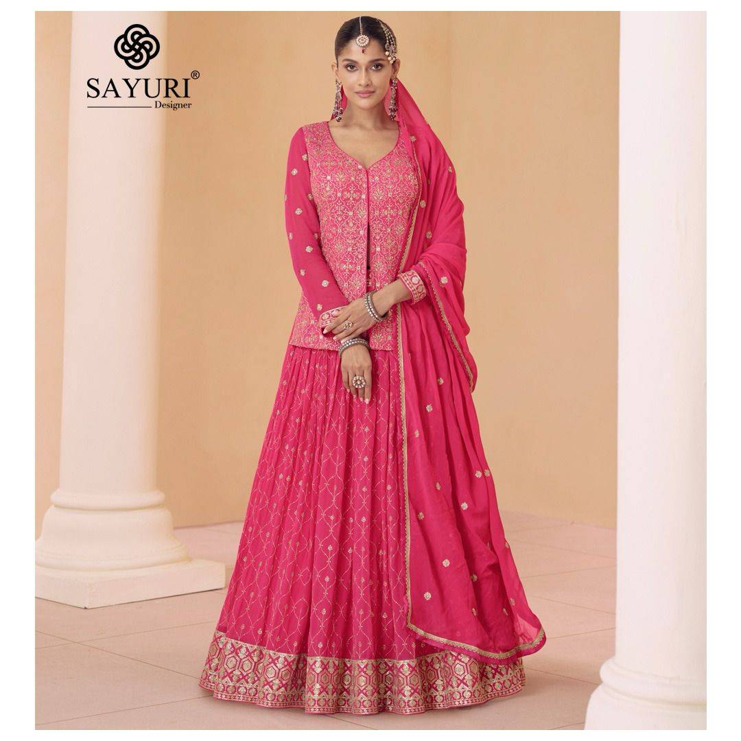 Sara By Sayuri 5419 To 5421 Series Beautiful Festive Suits Colorful Stylish Fancy Casual Wear & Ethnic Wear Georgette Embroidered Dresses At Wholesale Price