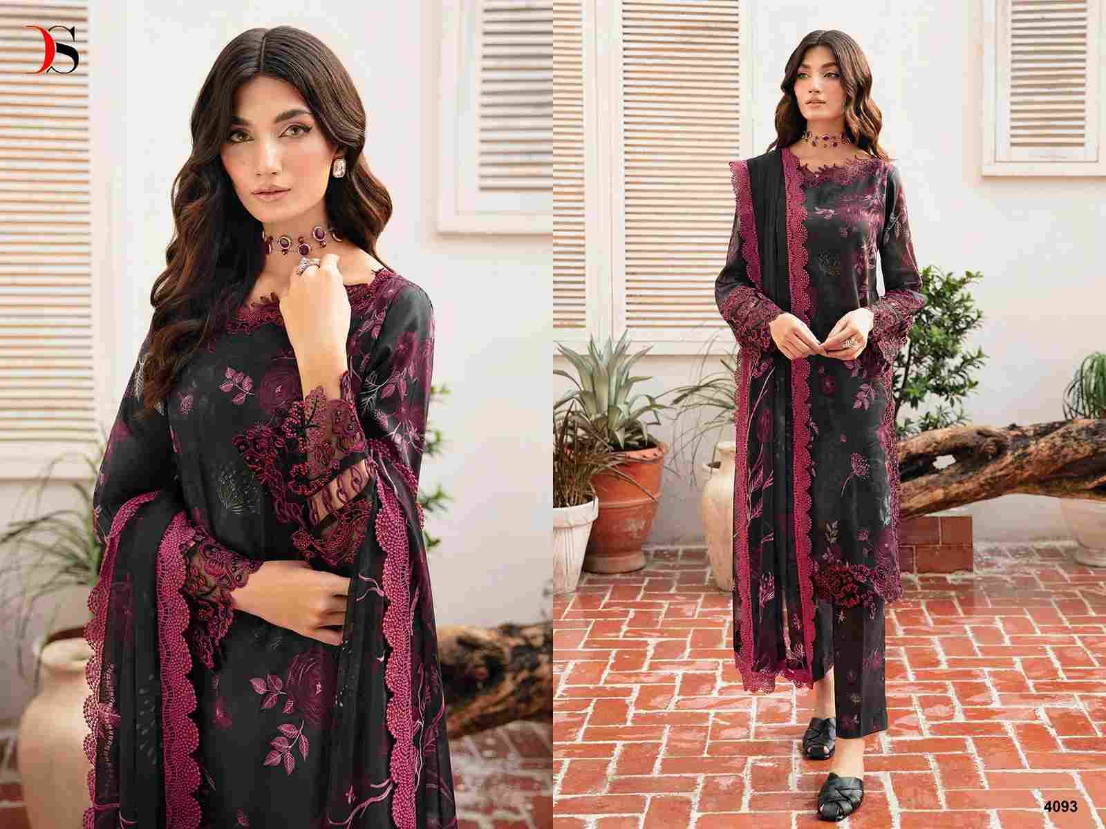 Ramsha Rangrez Luxury Lawn-24 By Deepsy Suits 4091 To 4097 Series Designer Pakistani Suits Beautiful Stylish Fancy Colorful Party Wear & Occasional Wear Pure Cotton Dresses At Wholesale Price