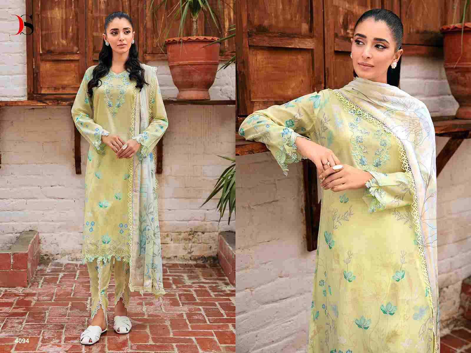 Ramsha Rangrez Luxury Lawn-24 By Deepsy Suits 4091 To 4097 Series Designer Pakistani Suits Beautiful Stylish Fancy Colorful Party Wear & Occasional Wear Pure Cotton Dresses At Wholesale Price