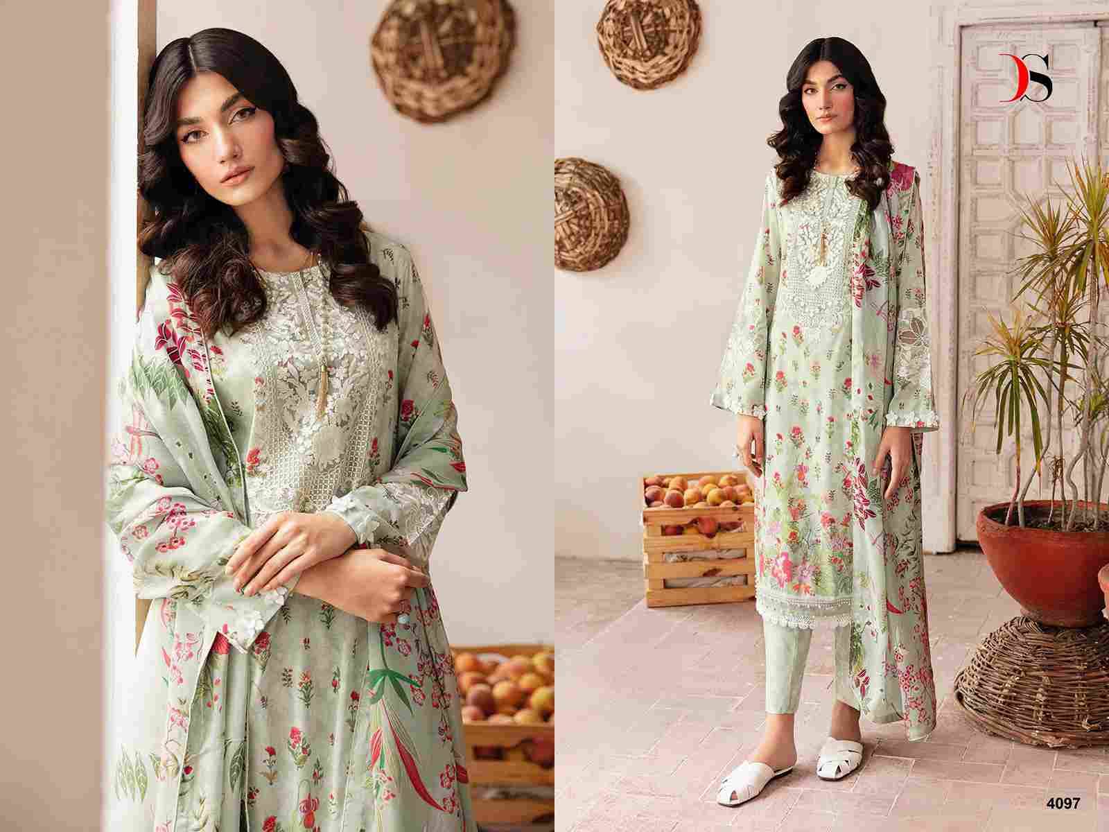 Ramsha Rangrez Luxury Lawn-24 By Deepsy Suits 4091 To 4097 Series Designer Pakistani Suits Beautiful Stylish Fancy Colorful Party Wear & Occasional Wear Pure Cotton Dresses At Wholesale Price