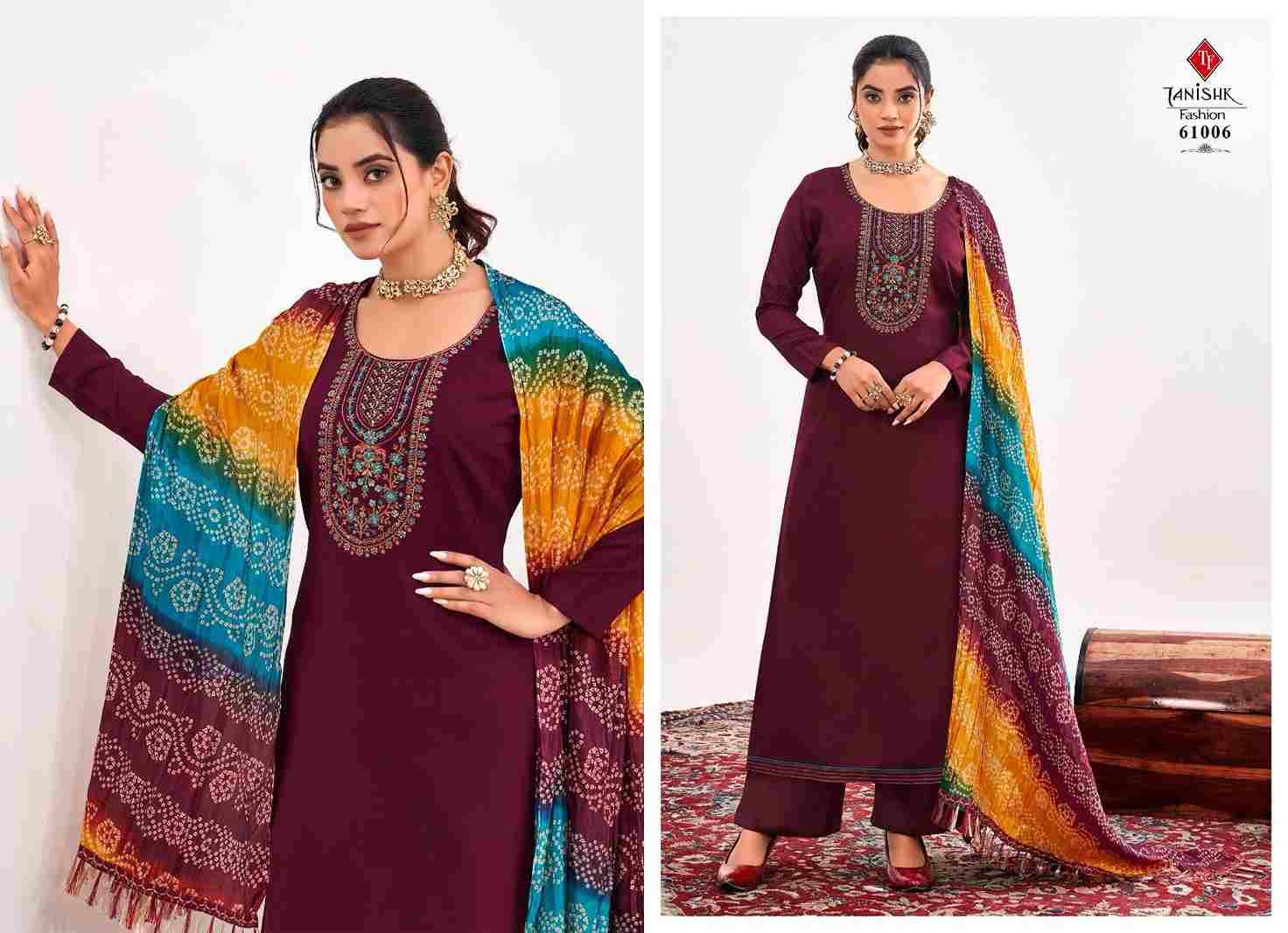 Nihar By Tanishk Fashion 61001 To 61008 Series Beautiful Festive Suits Colorful Stylish Fancy Casual Wear & Ethnic Wear Rayon Slub Print Dresses At Wholesale Price