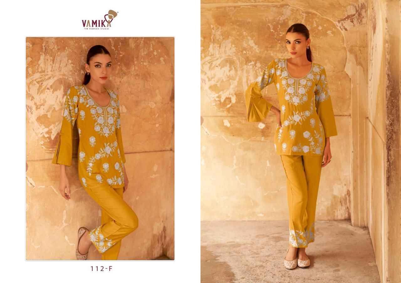 Veronica Vol-3 Gold By Vamika 112-F To 112-J Series Designer Stylish Fancy Colorful Beautiful Casual Wear & Ethnic Wear Heavy Rayon Kurtis At Wholesale Price