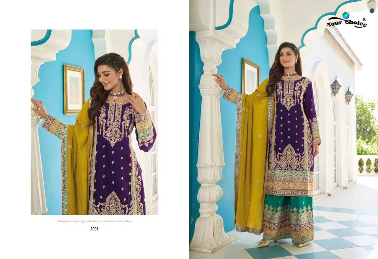 Apsara By Your Choice 2001 To 2003 Series Indian Traditional Wear Collection Beautiful Stylish Fancy Colorful Party Wear & Occasional Wear Pure Chinnon Dresses At Wholesale Price