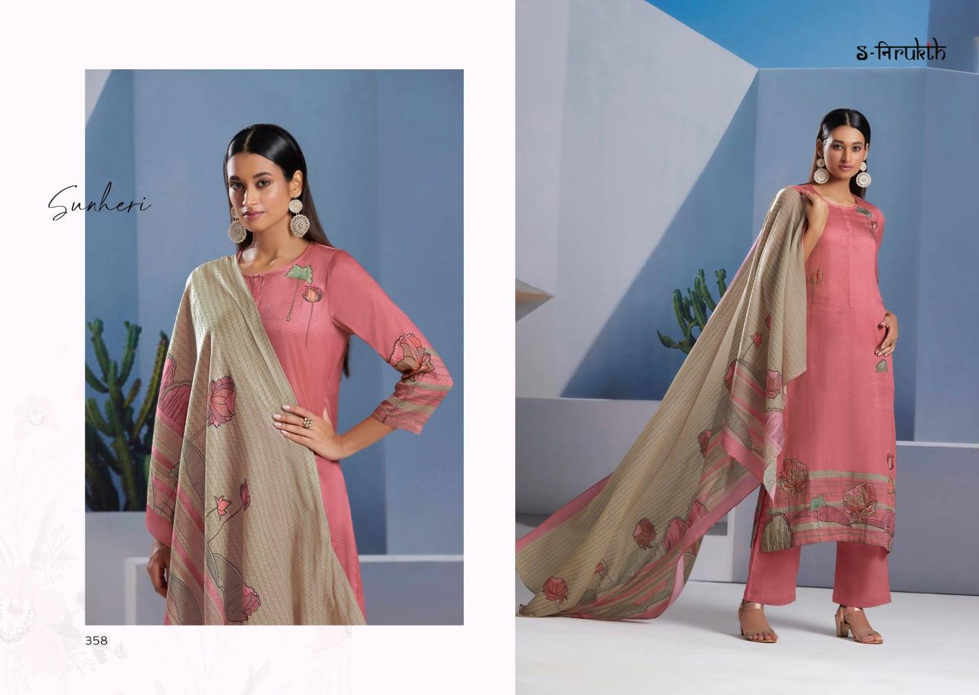 Sunheri By S-Nirukth Beautiful Festive Suits Colorful Stylish Fancy Casual Wear & Ethnic Wear Pure Cotton Lawn Print Dresses At Wholesale Price