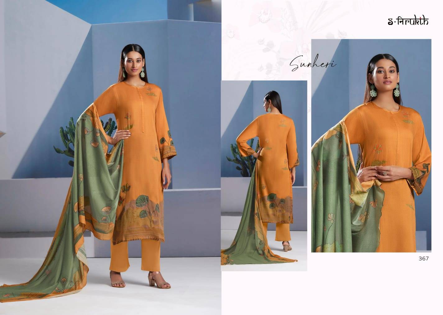 Sunheri By S-Nirukth Beautiful Festive Suits Colorful Stylish Fancy Casual Wear & Ethnic Wear Pure Cotton Lawn Print Dresses At Wholesale Price