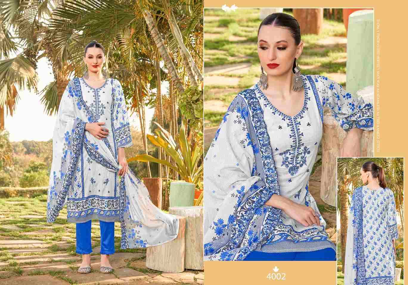 Bin Saeed Vol-4 By Majesty 4001 To 4005 Series Pakistani Suits Beautiful Fancy Colorful Stylish Party Wear & Occasional Wear Cambric Cotton With Embroidery Dresses At Wholesale Price