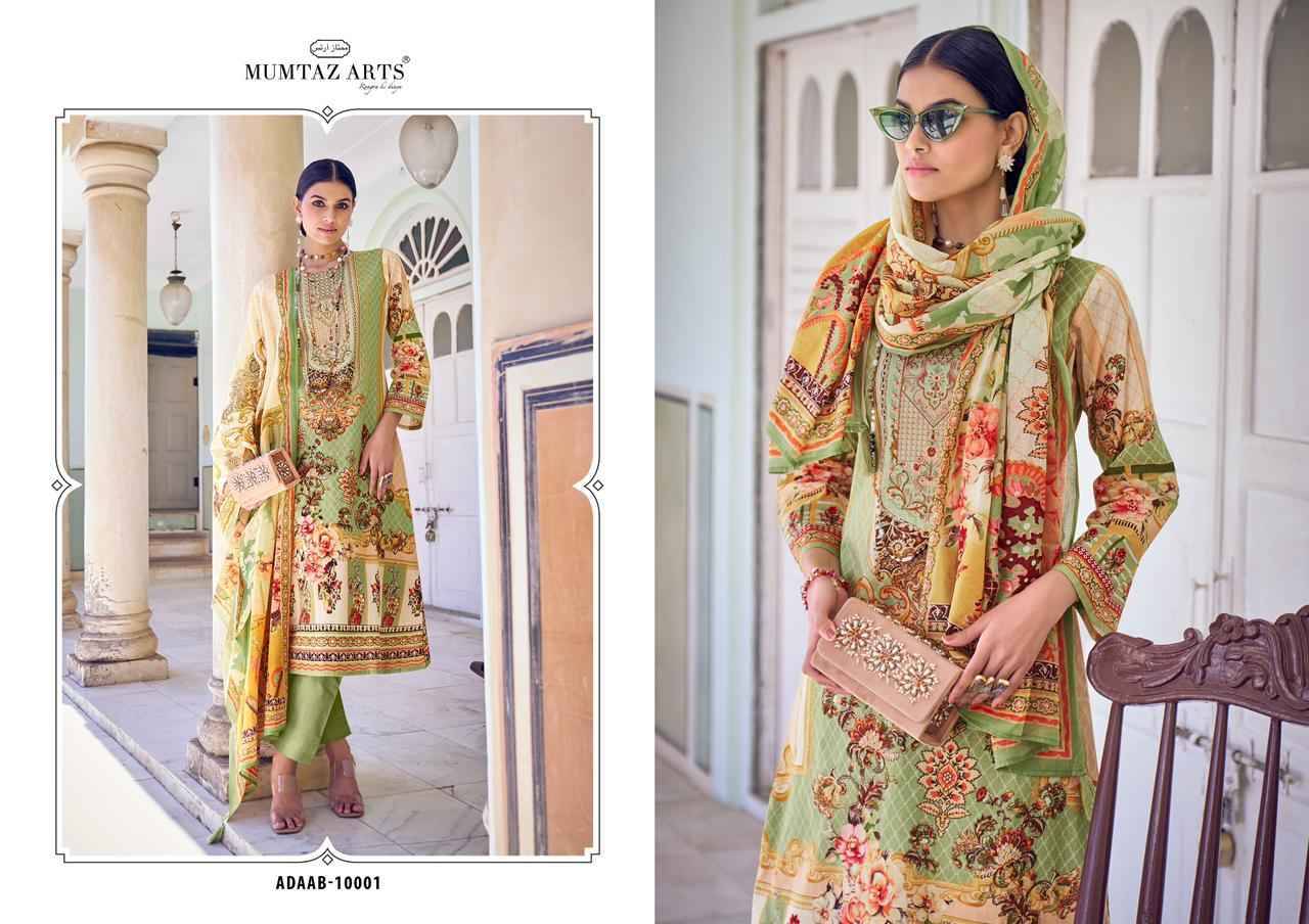 Adaab By Mumtaz Arts 10001 To 10007 Series Beautiful Stylish Festive Suits Fancy Colorful Casual Wear & Ethnic Wear & Ready To Wear Pure Lawn Cambric Print Dresses At Wholesale Price