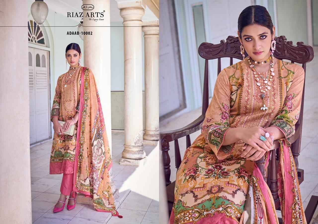 Adaab By Mumtaz Arts 10001 To 10007 Series Beautiful Stylish Festive Suits Fancy Colorful Casual Wear & Ethnic Wear & Ready To Wear Pure Lawn Cambric Print Dresses At Wholesale Price
