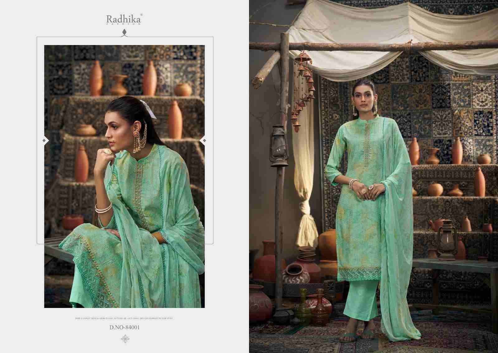 Naira Vol-3 By Radhika Fashion 84001 To 84006 Designer Festive Suits Collection Beautiful Stylish Fancy Colorful Party Wear & Occasional Wear Cotton Print With Work Dresses At Wholesale Price
