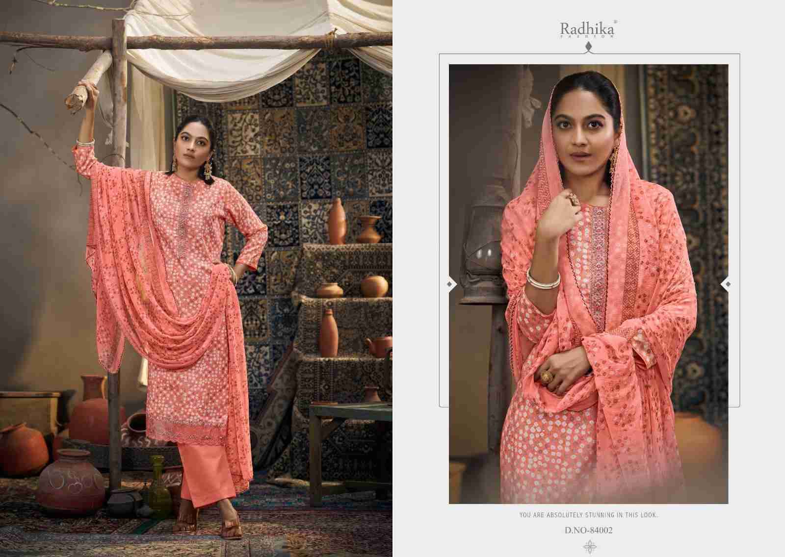 Naira Vol-3 By Radhika Fashion 84001 To 84006 Designer Festive Suits Collection Beautiful Stylish Fancy Colorful Party Wear & Occasional Wear Cotton Print With Work Dresses At Wholesale Price