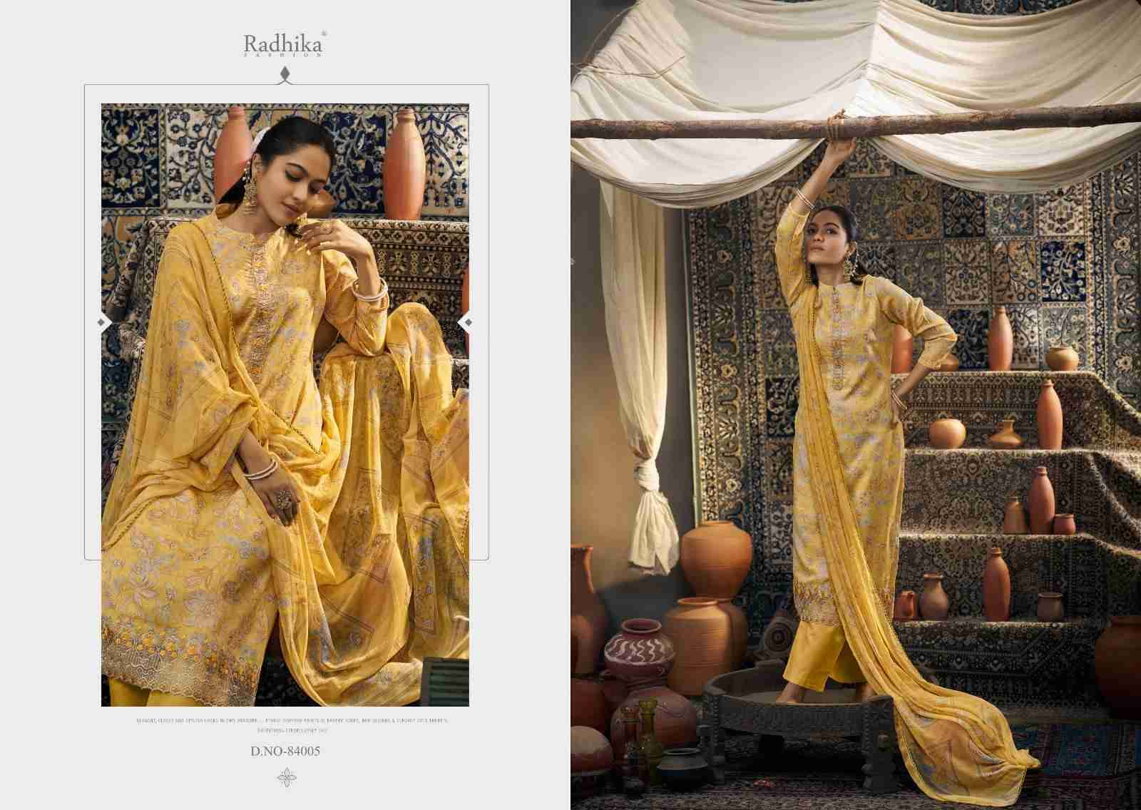 Naira Vol-3 By Radhika Fashion 84001 To 84006 Designer Festive Suits Collection Beautiful Stylish Fancy Colorful Party Wear & Occasional Wear Cotton Print With Work Dresses At Wholesale Price