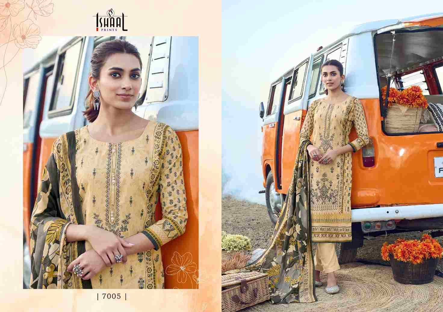 Embroidered Vol-7 By Ishaal Prints 7001 To 7010 Series Beautiful Suits Colorful Stylish Fancy Casual Wear & Ethnic Wear Pure Lawn Printed Dresses At Wholesale Price